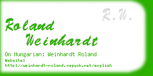 roland weinhardt business card